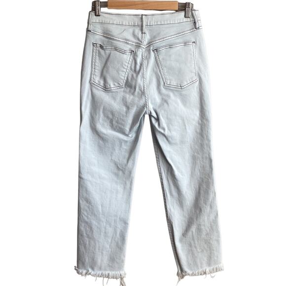 3x1 Austin High-Rise Cropped Frayed Straight-Leg Jeans In Adelia 29 - Picture 6 of 12